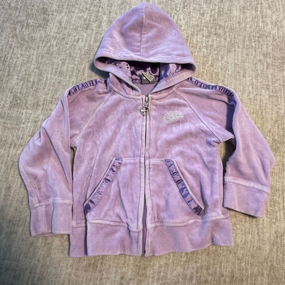 Y2K Nike purple‎ velour track jacket